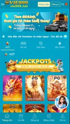VIE999 Casino Online Việt Nam mang đến TẢI VỀ ứng dụng